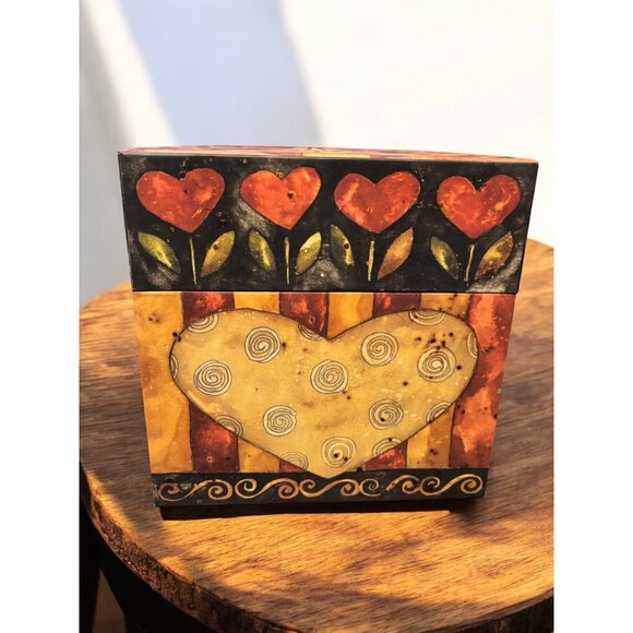 Bob's Boxes Primitives Set of 1 with lids "Romance" 8x8x8 - Picture 2 of 7
